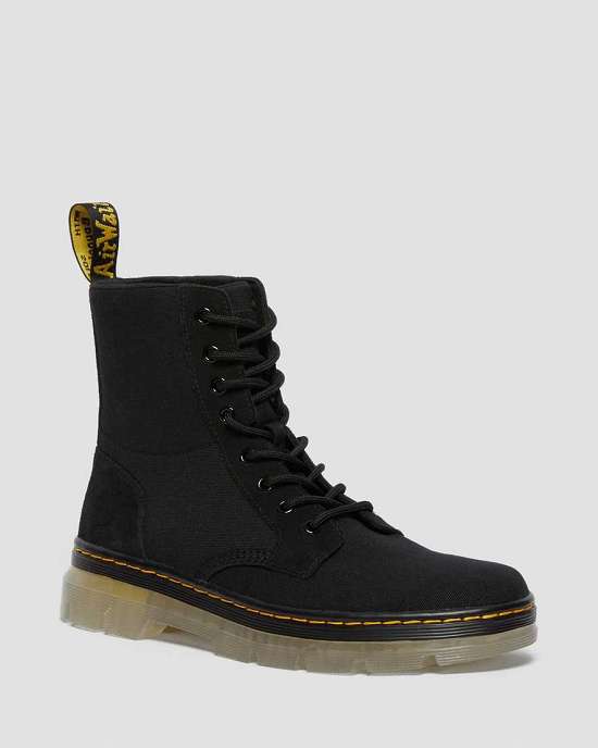 Botas Negras Dr. Martens Combs Ii Iced Suede Utility Mujer Negros MX-90341